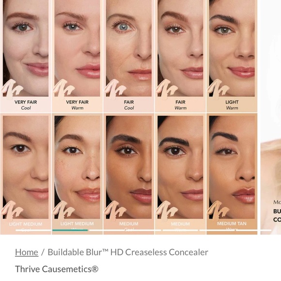 Thrive Causemetics Buildable Blur HD Creaseless Concealer - Fair Warm - Picture 4 of 10